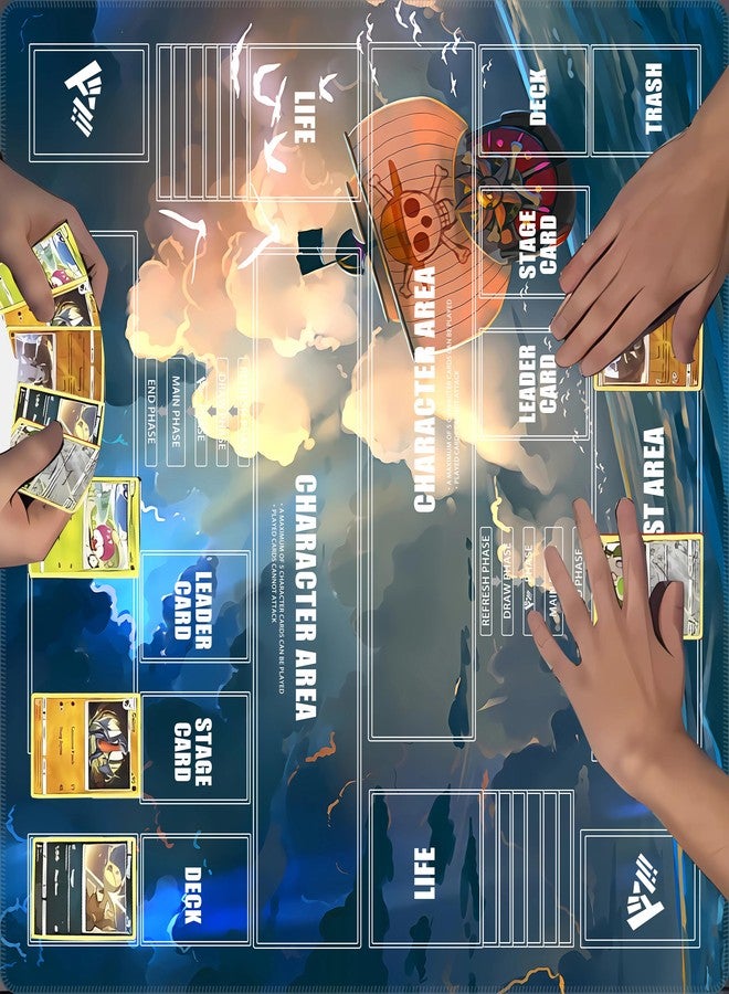 Extalas Playmat for One Piece Card Game for Two Players, 24x24 inches, with 4-Pocket Card Binder Set and 400+ Card Capacity - Image 5